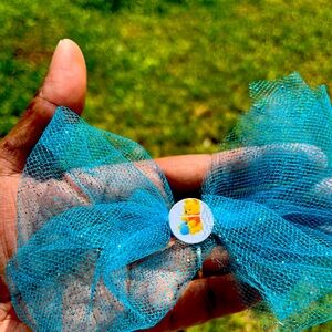 Winnie the Pooh Mesh Ribbon Hair Bow